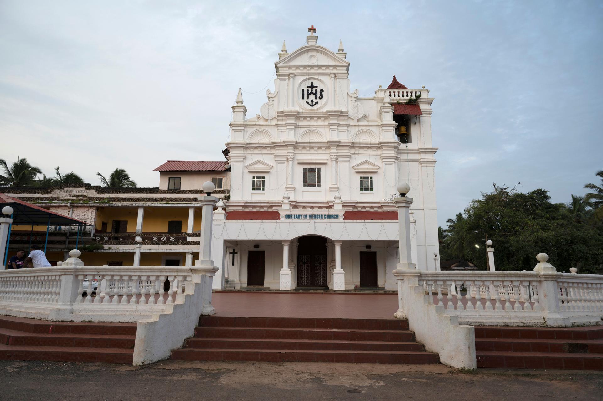 Our Lady of Merces Church,  or The Colva Church.  Infant Jesus (Menino Jesus de Colva) is venerated in this church with special devotion, located on the beach road, Colva, Goa, India