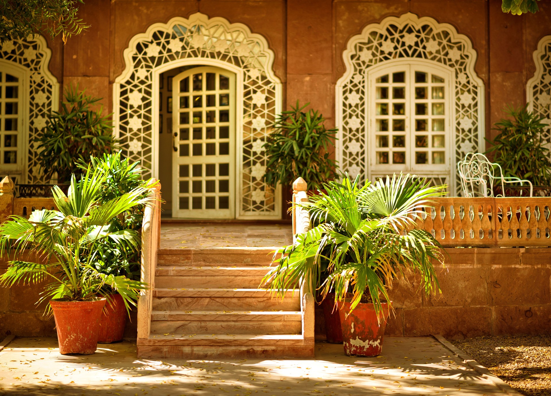 Attractive Architectural Indian House Front View